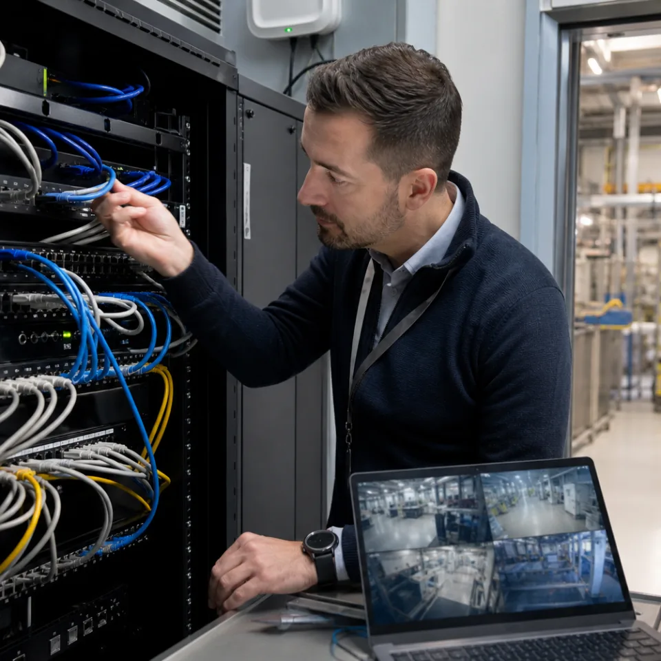 IT üzemeltető ipari hálózati infrastruktúra mellett